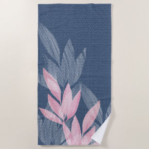 Rosa und Punk abstrakt navy rosa Wasserfarbe Strandtuch