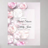 Rosa und Rose Gold Balloons Brautparty Willkommen