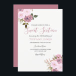 Rosa und Rose Gold Blume 16 . Geburtstag Einladung<br><div class="desc">Elegantes Rosa & Rose Gold 16 . Geburtstag Einladung Siehe Matching Collection in Niche und Nest Store</div>
