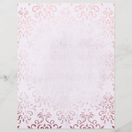 Rosa und Rose Gold Damask Scrapbook Papier