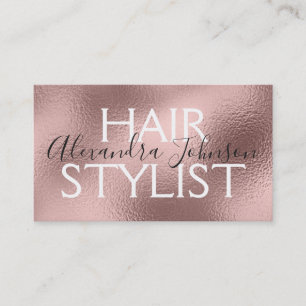 Rosa und Rose Gold Metallfolienholzstiel Visitenkarte