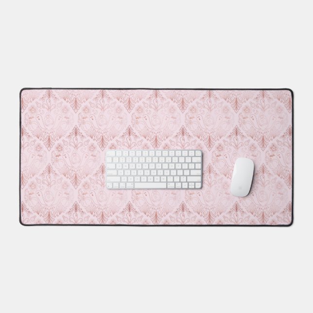 Rosa und Rose Gold Schreibtischunterlage (Tastatur & Maus)
