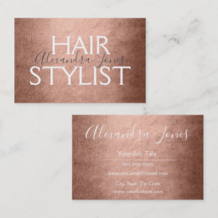 Rosa und Rose Gold Stylist Visitenkarte