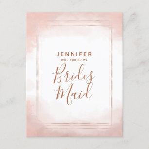 Rosa und Rose Gold werden Sie meine Bridesmaid sei Einladung