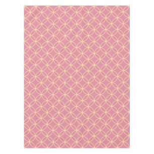 Rosa und Rose, goldene Kreise Tischdecke