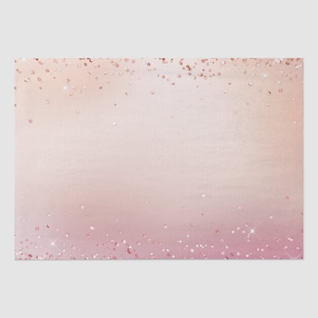 Rosa und Rose Sparkle Ombre Seidenpapier (Vorderseite)