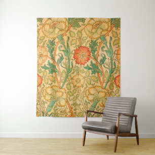 Rosa und Rose von William Morris Wandteppich