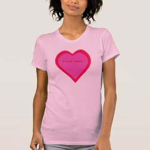 Rosa und Rot Doppelhören Sie Ihre Text-Shirts T-Shirt
