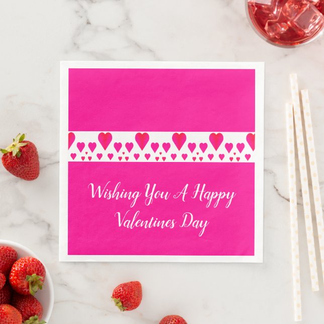 Rosa und Rot Serviette (Beispiel)