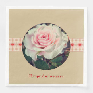 Rosa und Rot Serviette