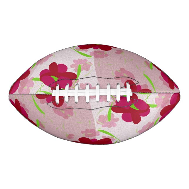 Rosa und rote Blume - Blumen Football (Vorderseite)