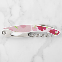 Rosa und rote Blume - Blumen Kellnermesser