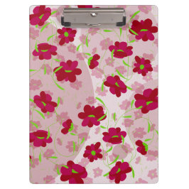Rosa und rote Blume - Blumen Klemmbrett