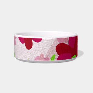Rosa und rote Blume - Blumen Napf
