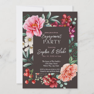 Rosa und rote Blume   Selektive Bewerbung Einladung