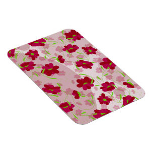 Rosa und rote Blumen - Floral Magnet