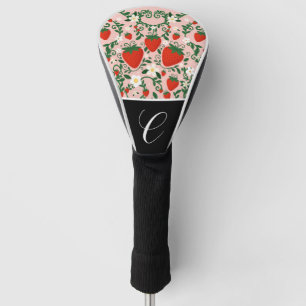 Rosa und rote Blumenranken Erdbeere Süß Golf Headcover