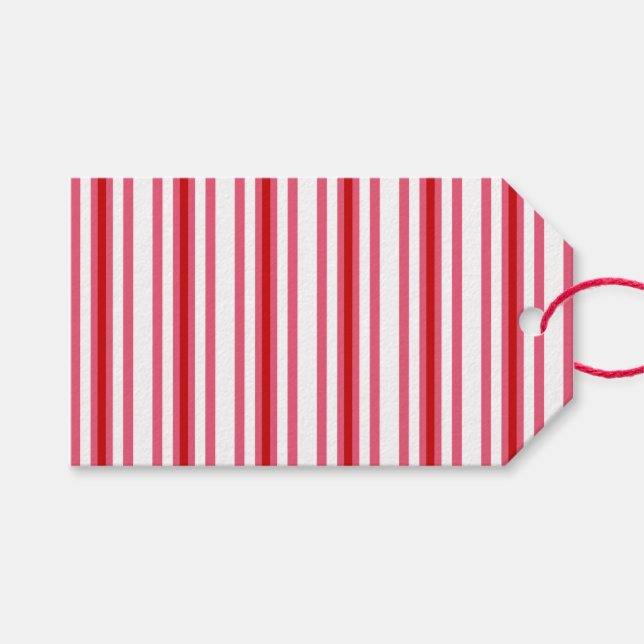 Rosa und rote Geschenkmarke Geschenkanhänger (Vorderseite (Horizontal))