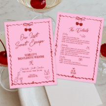 Rosa und Rote Kirsche Bachelorette Wochenendreise