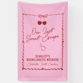 Rosa und Rote Kirsche Junggeselinnen-Abschied Woch Banner