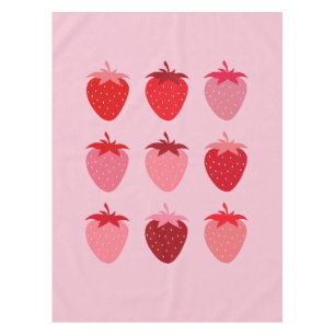 Rosa und Rote, Preppy-Ästhetische Erdbeeren Tischdecke