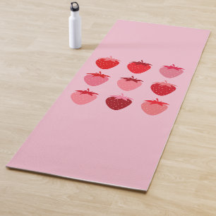 Rosa und Rote, Preppy-Ästhetische Erdbeeren Yogamatte