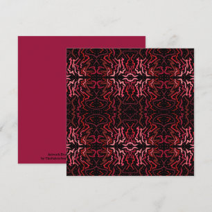 Rosa und rote Punkte und Schlängelchen-Muster auf Karte