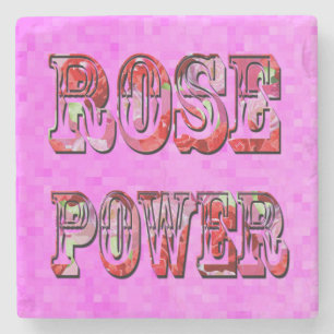 Rosa und Rote Rosen Power, Steinuntersetzer