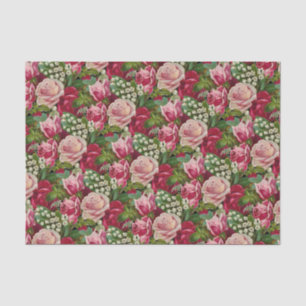 Rosa und Rote Rosen Seidenpapier