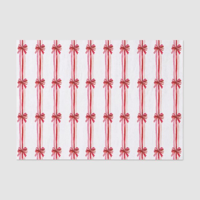 Rosa und rote Weihnachtsbäume Seidenpapier (Vorderseite)