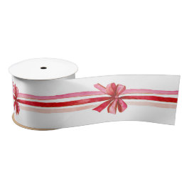Rosa und rote Weihnachtsgeschichten Satinband