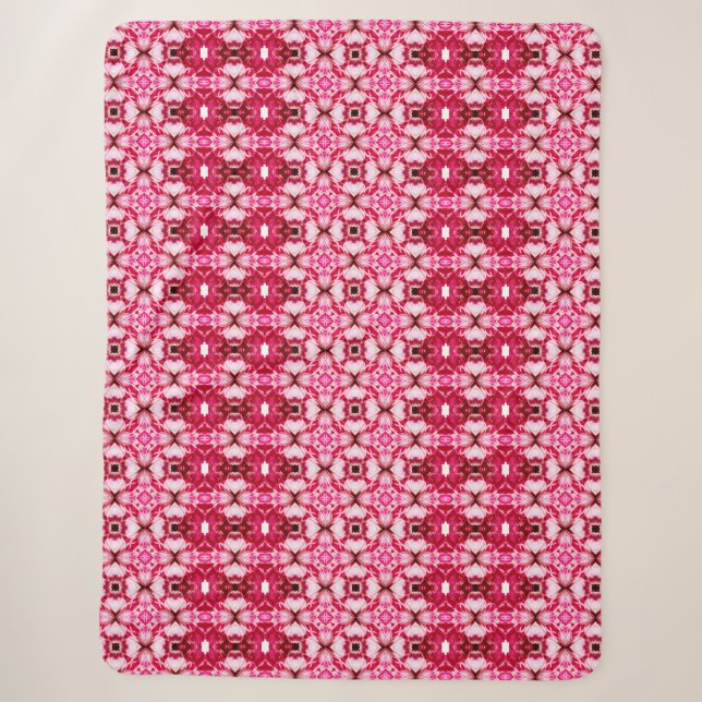 Rosa und roter Blumenkohl Sherpa Blanka Sherpadecke (Vorderseite)