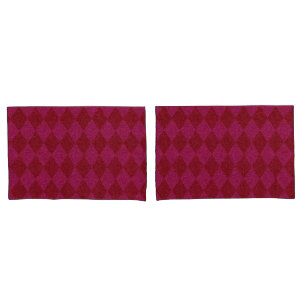 Rosa und roter Diamant-Glitter-Pouf Kissenbezug