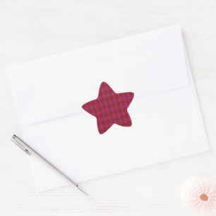 Rosa und roter Diamant Glitzer Stern-Aufkleber