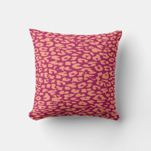 Rosa und roter Leopard drucken Hautfett Kissen