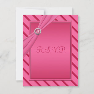 Rosa und roter Streifen R.S.V.P.-Karte RSVP Karte