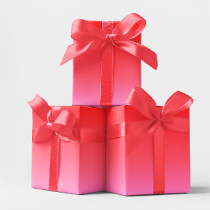 Rosa und roter Valentinstag-Gradient Geschenkpapier