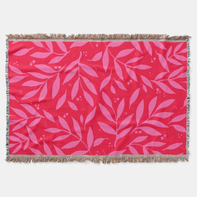 Rosa und rotes Blattwerk Decke (Vorderseite)