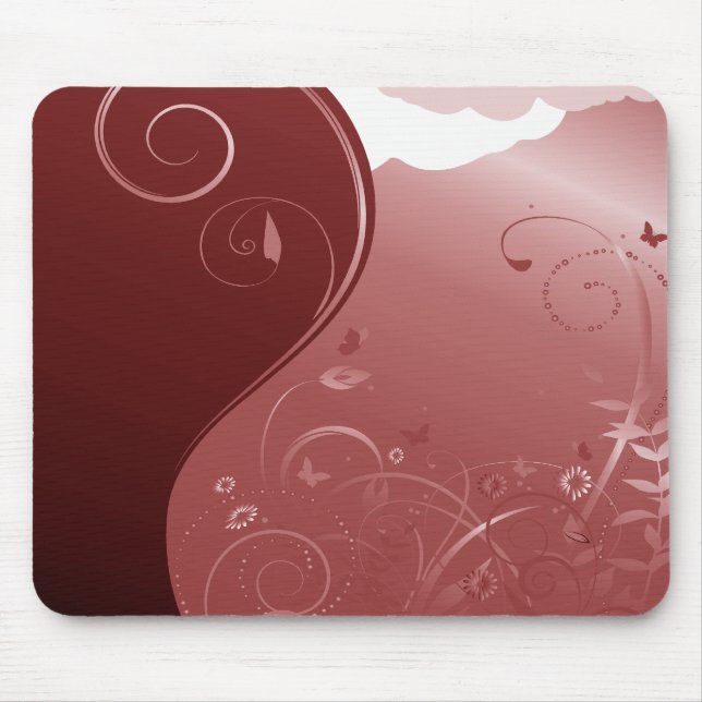 Rosa und rotes BlumenMousepad Mousepad (Vorne)