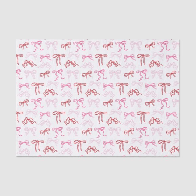 Rosa und rotes Coquette-Bogenpapier Seidenpapier (Vorderseite)