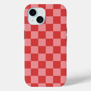 Rosa und rotes Karomuster - spielerisches Valentin Case-Mate iPhone Hülle