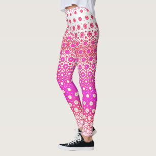 Rosa und rotes Mosaik Leggings
