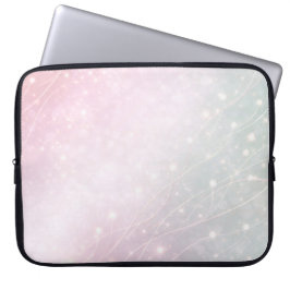 Rosa und sanftes mintgrünes Muster AI-Kunst  Laptopschutzhülle