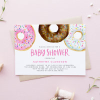 Rosa und Schokolade Wasserfarbe Donuts Kinderdusch