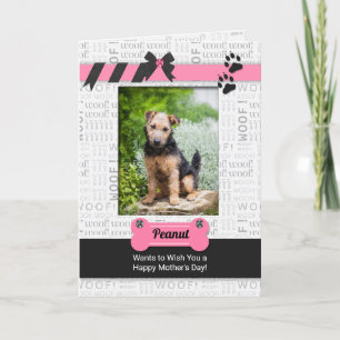 Rosa und Schwarz aus dem Foto der Muttermutter Karte