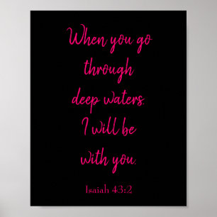 Rosa und schwarz Ich werde mit Ihrem Biokoziffer Poster