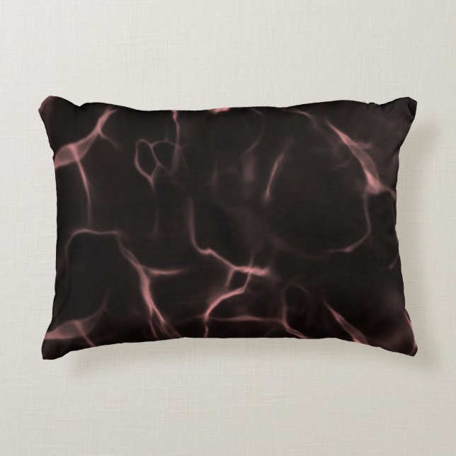 Rosa und schwarz-marmoriertes Thema Dekokissen (Vorderseite)