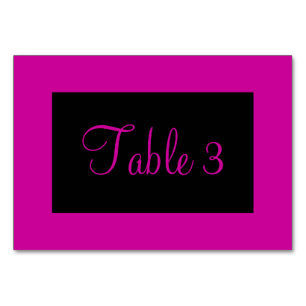 rosa und schwarz nummeriert tischnummer