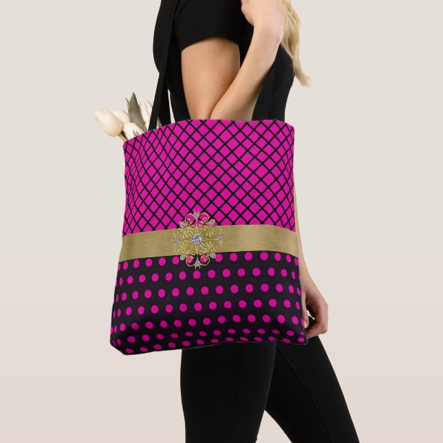 Rosa und Schwarz Tasche (Von Nahem)
