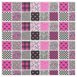 Rosa und schwarz Trendy Boho Stipped Print Stoff